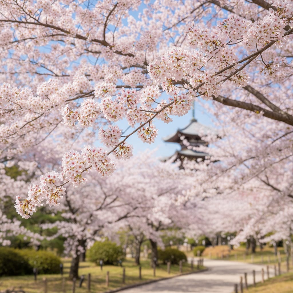 Cherry blossom in full bloom creating the extraordinary visual display that has made it one of the world's most beloved and photographed flowers (relevant to: The 10 Most Beautiful Flowers in the World)
