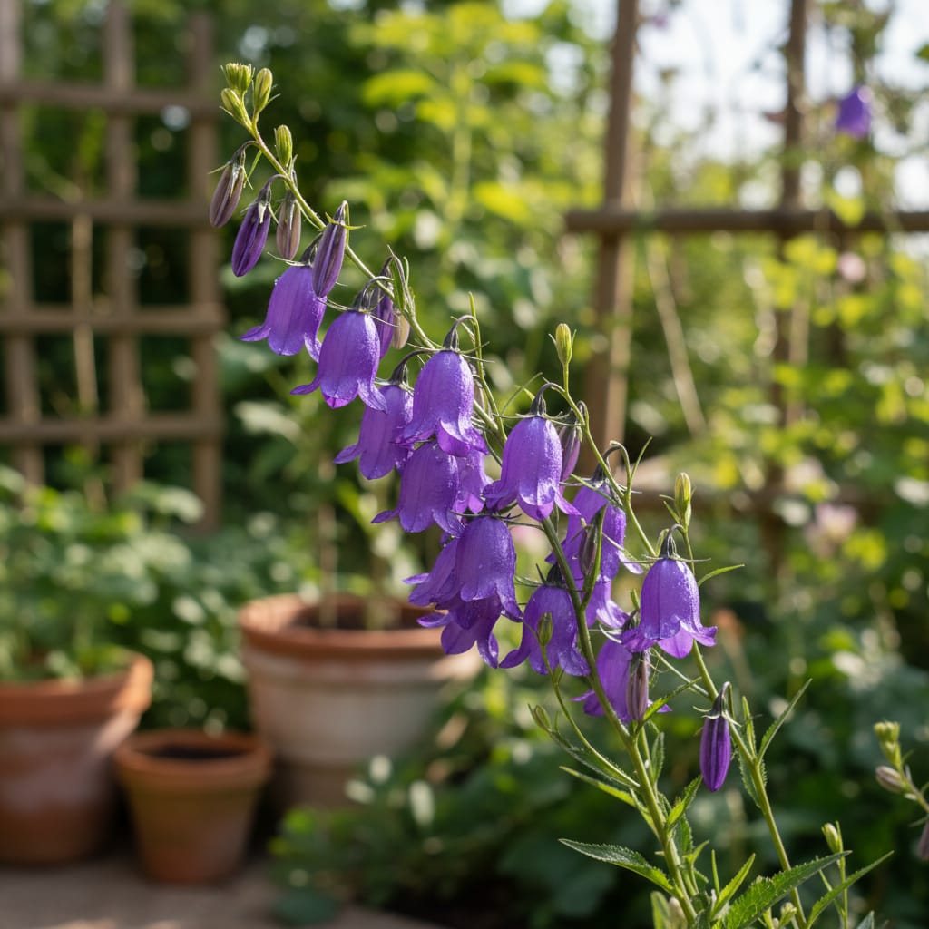 Silver-dollar eucalyptus branches, soft gray-green tones, rustic wooden table, peaceful mood