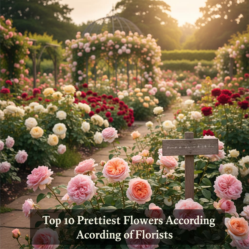 Stunning English rose garden in full summer bloom the garden rose is consistently voted the prettiest flower in the world by professional florists (relevant to: Top 10 Prettiest Flowers According to Florists)